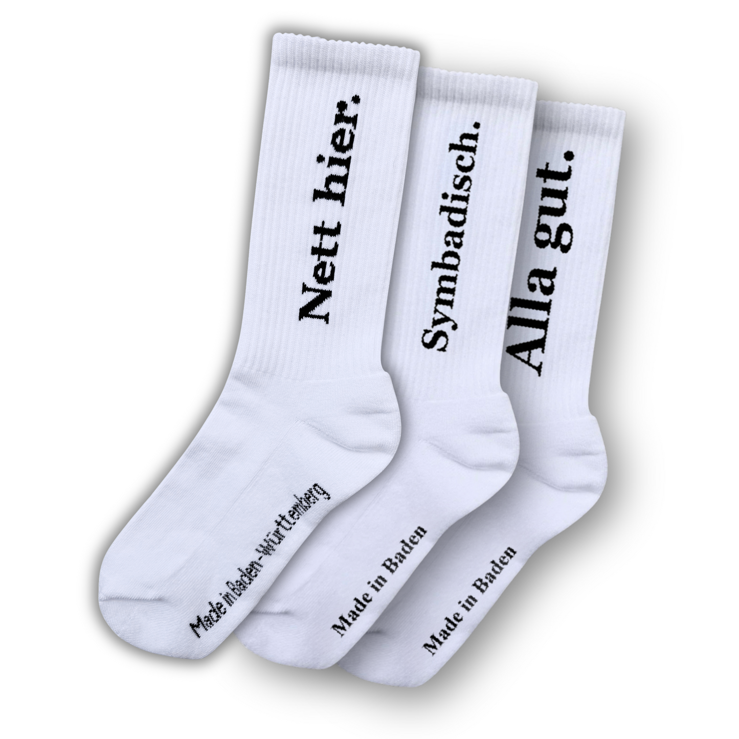 Heimatliebe 3er-Bundle Socken "Nett hier." + "Symbadisch." + "Alla gut." - Sparpack