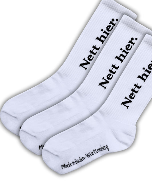 "Nett hier." Socken - 3er Pack